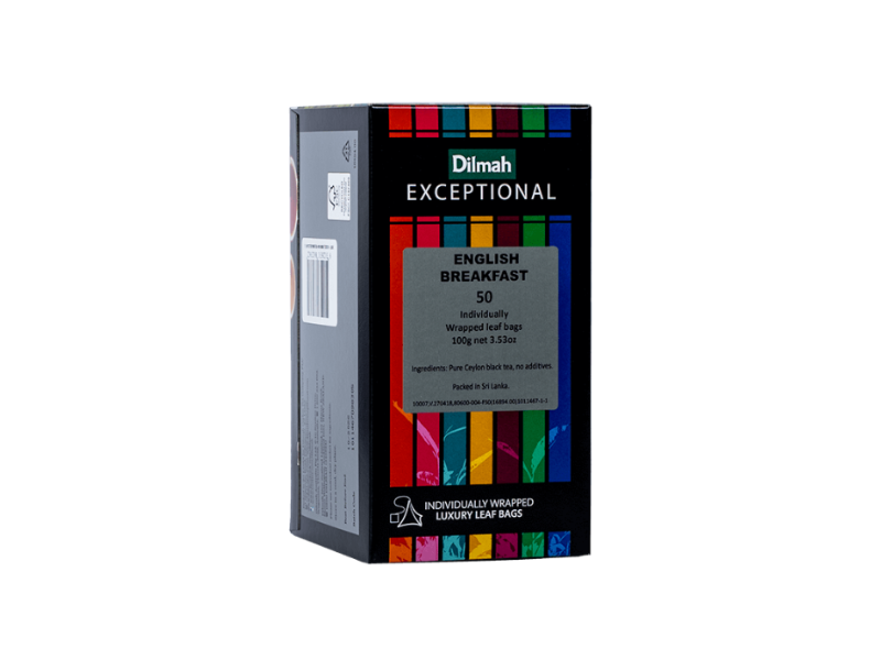 Dilmah Exceptional English Breakfast Enveloped 50 Tea Bags