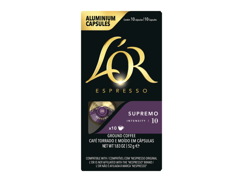 A pack of NCC capsules LOR Espresso Supremo 10pack