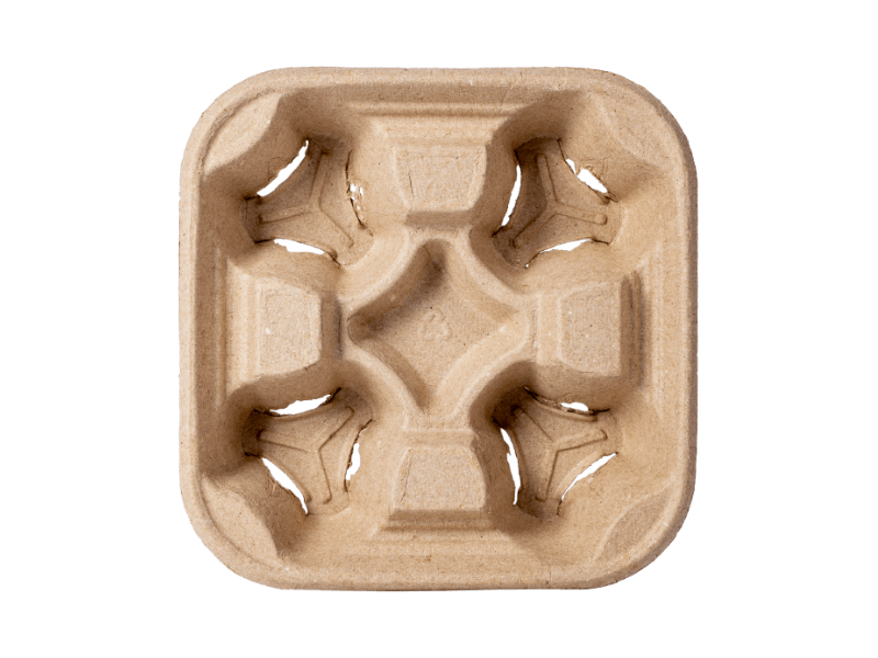 Tray Fibre 4 Cup Bio (75pk)