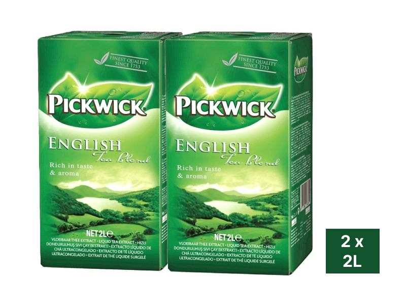 a pack of pickwick english tea blend liquid for cafitesse