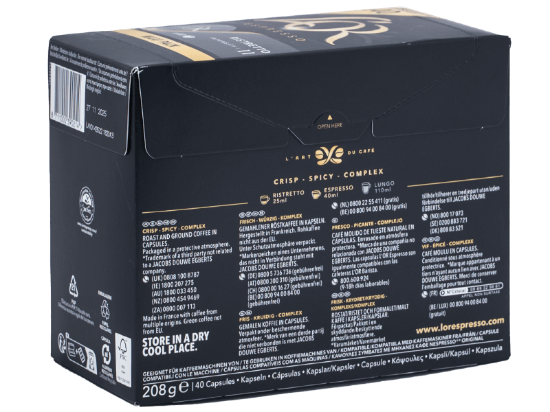 Product Back Image for Ristretto capsules
