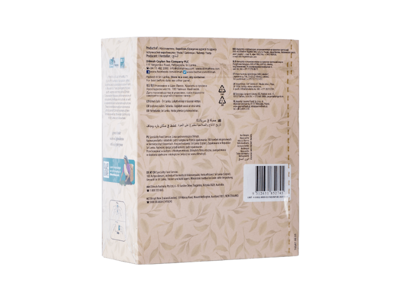 Dilmah Green Tea Enveloped 100 Tea Bags