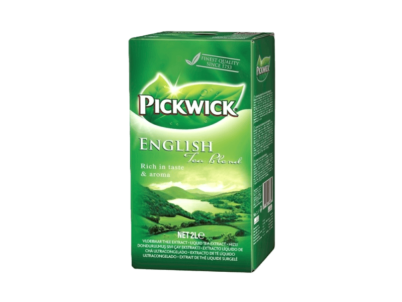 a pack of pickwick english tea blend liquid for cafitesse