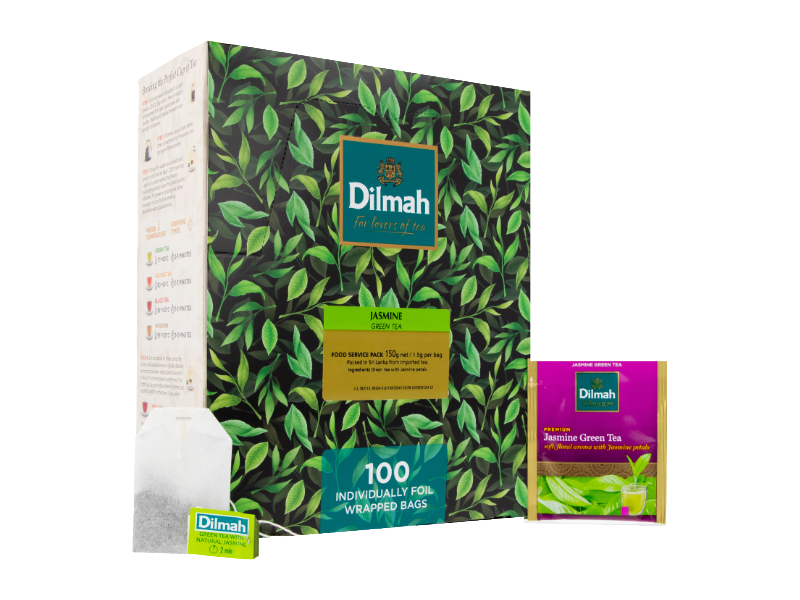 Dilmah Jasmine Green enveloped 100 tea bags