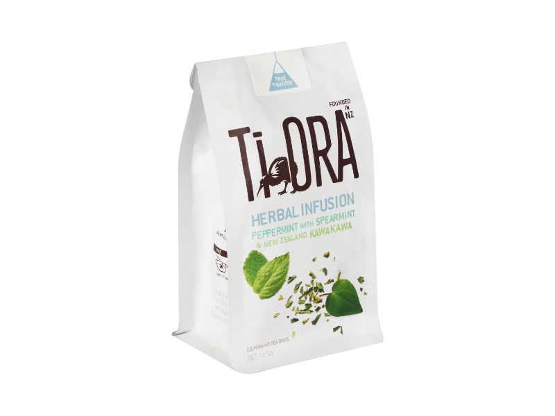 TI ORA PEPPERMINT & SPEARMINT WITH KAWAKAWA 15 TEA BAGS