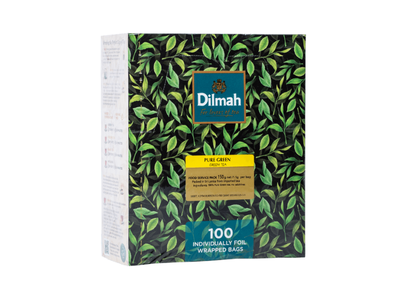 Dilmah Green Tea Enveloped 100 Tea Bags