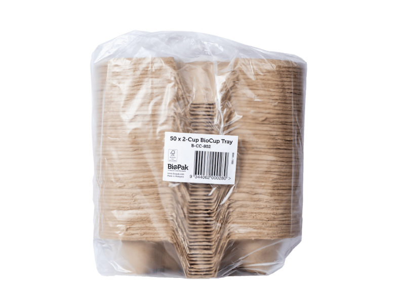 Tray Fibre 2 Cup Bio (50pk)